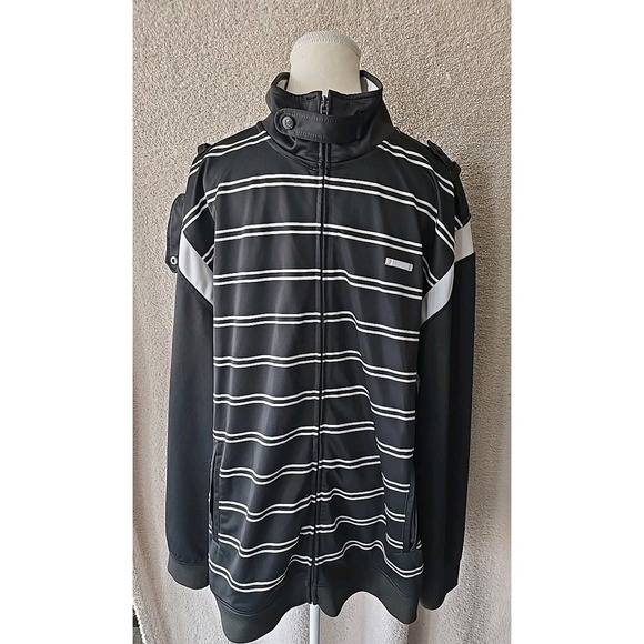 Ecko Unltd. Jacket Men's 2XL Knit Black Full Zip‎ Collared Track Sweatshirt - Picture 1 of 16